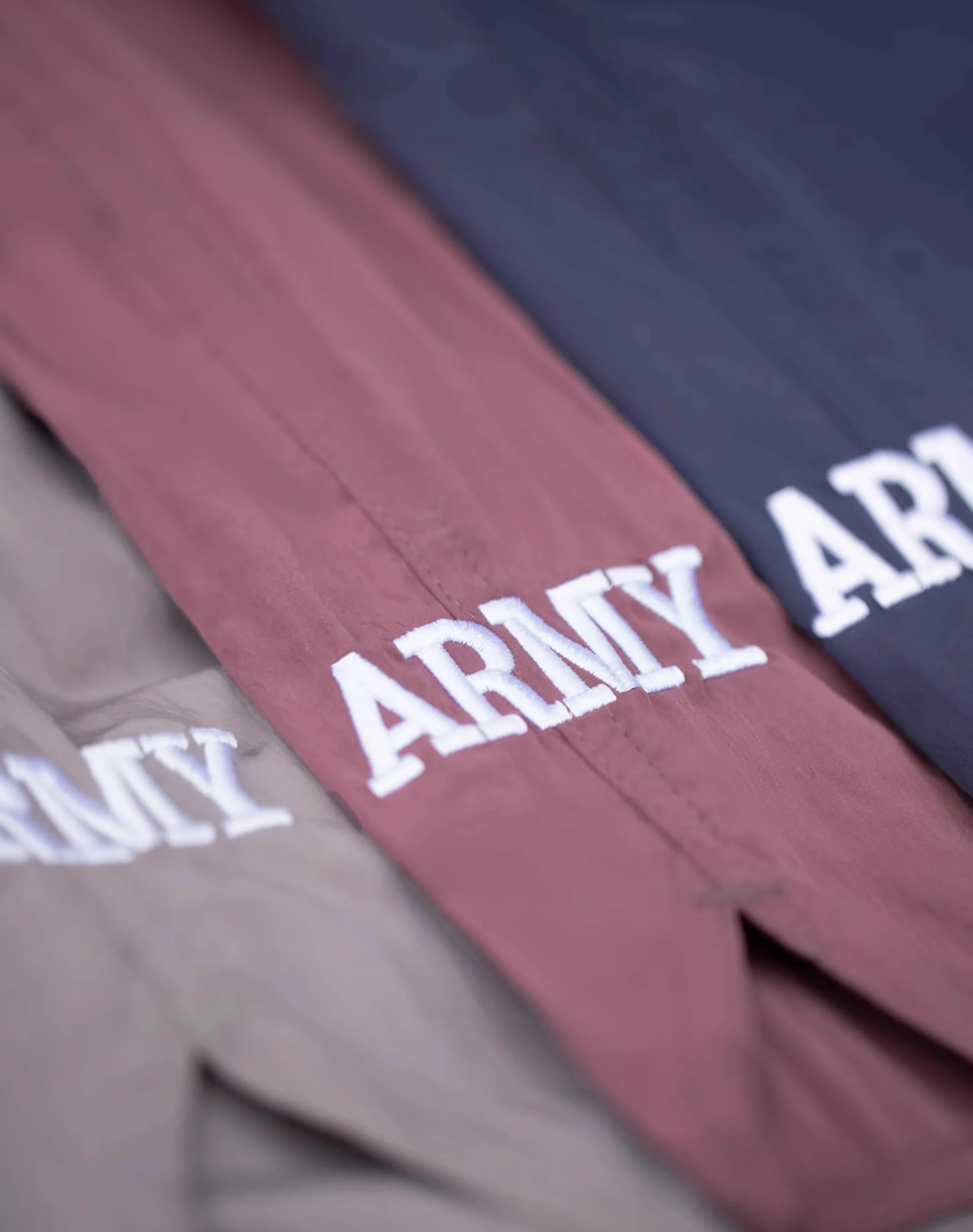 American Retro ARMY Sports Thin Letter Embroidered Men's Shorts